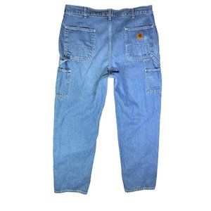 Carhartt Men's 38x34 Blue Jeans Dungaree Fit B13 DST 100% Cotton